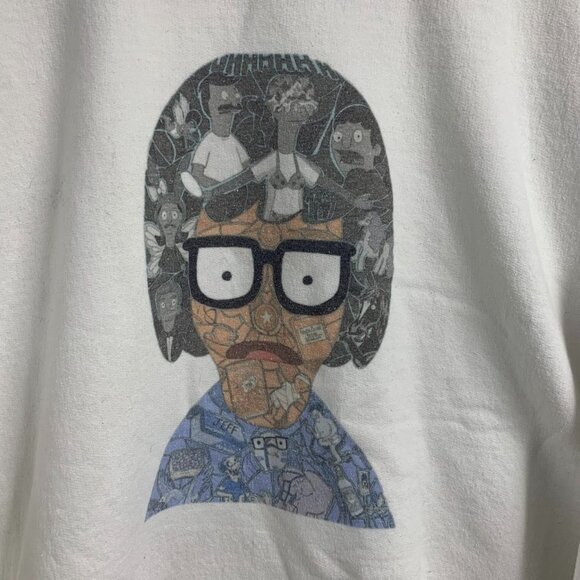 Gildan Adults Bob's Burgers Tina Character Collage Long Sleeve Sweatshirt SZ 3XL - Picture 3 of 11